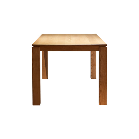 Wooden table on a white background