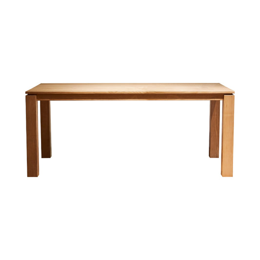 Wooden table on a white background